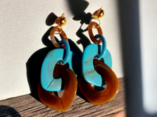Load image into Gallery viewer, Handmade chunky acrylic clip on earrings Kargo Fresh