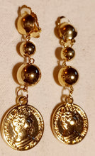 Load image into Gallery viewer, Handmade clip on coin dangle earrings Kargo Fresh