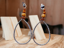 Load image into Gallery viewer, Handmade extra large Clip on hoop Earrings Kargo Fresh