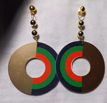 Load image into Gallery viewer, Handmade extra large Rbg Clip on earrings Kargo Fresh