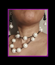 Load image into Gallery viewer, Handmade faux pearl necklaces and matching clip on earrings Kargo Fresh