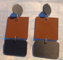 Load image into Gallery viewer, Handmade handpainted shapes clip on earrings Kargo Fresh