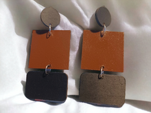 Load image into Gallery viewer, Handmade handpainted shapes clip on earrings Kargo Fresh