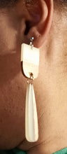 Load image into Gallery viewer, Handmade lucite and Natural Wood Clip On Earrings Kargo Fresh