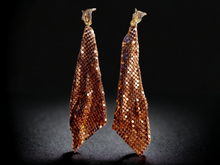 Load image into Gallery viewer, Handmade metal mesh clip on earrings Kargo Fresh