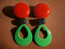 Load image into Gallery viewer, Handmade pop art clip on hoops Kargo Fresh