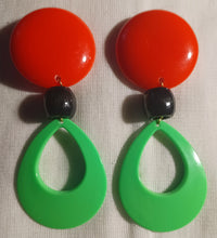 Load image into Gallery viewer, Handmade pop art clip on hoops Kargo Fresh