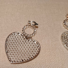 Load image into Gallery viewer, Handmade rhinestone heart clip on earrings Kargo Fresh