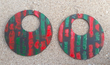 Load image into Gallery viewer, Handpainted A Tribe Called Quest Midnight Marauders Inpsired Wooden Hoop Earrings Kargo Fresh
