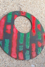 Load image into Gallery viewer, Handpainted A Tribe Called Quest Midnight Marauders Inpsired Wooden Hoop Earrings Kargo Fresh