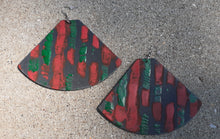 Load image into Gallery viewer, Handpainted A Tribe Called Quest Midnight Marauders Inpsired Wooden Hoop Earrings Kargo Fresh