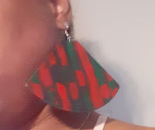 Load image into Gallery viewer, Handpainted A Tribe Called Quest Midnight Marauders Inpsired Wooden Hoop Earrings Kargo Fresh