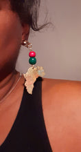 Load image into Gallery viewer, Handpainted Abstract Africa Clip On Earrings Kargo Fresh