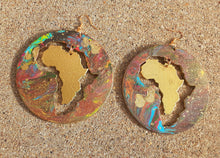 Load image into Gallery viewer, Handpainted Abstract Africa Earrings Kargo Fresh