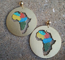 Load image into Gallery viewer, Handpainted Abstract Africa Earrings Kargo Fresh