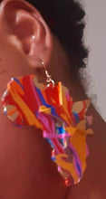 Load image into Gallery viewer, Handpainted Abstract Africa Earrings Kargo Fresh