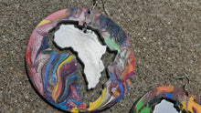 Load image into Gallery viewer, Handpainted Abstract Africa Wooden Earrings Kargo Fresh