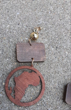 Load image into Gallery viewer, Handpainted Abstract Africa Wooden Earrings Kargo Fresh