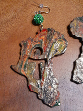 Load image into Gallery viewer, Handpainted Abstract Africa Wooden Earrings Kargo Fresh