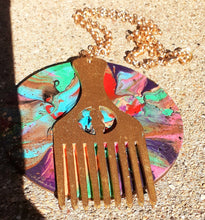 Load image into Gallery viewer, Handpainted Abstract Afro Pick Collar Necklace Kargo Fresh