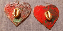 Load image into Gallery viewer, Handpainted Abstract Heart Earrings Kargo Fresh