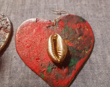Load image into Gallery viewer, Handpainted Abstract Heart Earrings Kargo Fresh