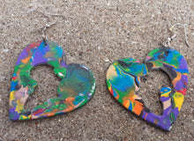 Load image into Gallery viewer, Handpainted Abstract Love Africa Earrings Kargo Fresh