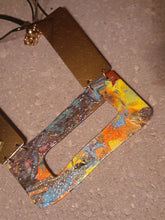 Load image into Gallery viewer, Handpainted Abstract Wooden Collar Necklace And Earrings Set Kargo Fresh