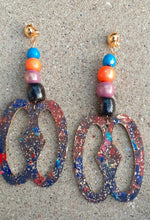 Load image into Gallery viewer, Handpainted Adinkra Symbol Clip On Earrings Kargo Fresh