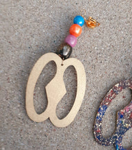 Load image into Gallery viewer, Handpainted Adinkra Symbol Clip On Earrings Kargo Fresh