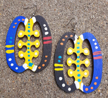 Load image into Gallery viewer, Handpainted Adinkra Symbol Earrings Kargo Fresh