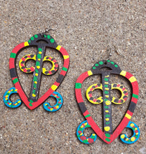 Load image into Gallery viewer, Handpainted Adinkra Symbol Earrings Kargo Fresh
