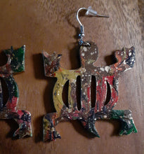 Load image into Gallery viewer, Handpainted Adinkra symbol Earrings Kargo Fresh