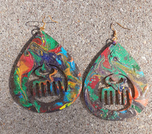 Load image into Gallery viewer, Handpainted Adinkra symbol Earrings Kargo Fresh