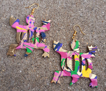 Load image into Gallery viewer, Handpainted Adinkra symbol Earrings Kargo Fresh