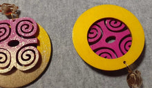 Load image into Gallery viewer, Handpainted Adinkra symbol clip on Earrings Kargo Fresh