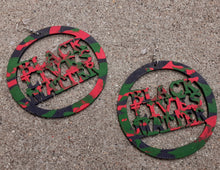 Load image into Gallery viewer, Handpainted Afrocentric Black Lives Matter Earrings Kargo Fresh