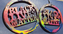 Load image into Gallery viewer, Handpainted Afrocentric Black Lives Matter Earrings Kargo Fresh