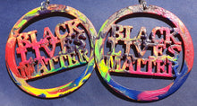 Load image into Gallery viewer, Handpainted Afrocentric Black Lives Matter Earrings Kargo Fresh