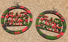 Load image into Gallery viewer, Handpainted Afrocentric Black Lives Matter Earrings Kargo Fresh