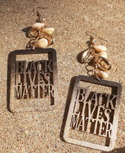 Load image into Gallery viewer, Handpainted Afrocentric Black Lives Matter Earrings Kargo Fresh