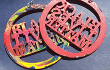 Load image into Gallery viewer, Handpainted Afrocentric Black Lives Matter Earrings Kargo Fresh