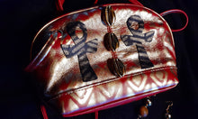 Load image into Gallery viewer, Handpainted Ankh Africa Leather Purse and Earrings Set Kargo Fresh