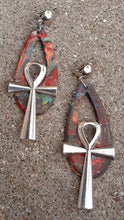 Load image into Gallery viewer, Handpainted Ankh Clip On Earrings Kargo Fresh
