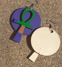 Load image into Gallery viewer, Handpainted Ankh Earrings Kargo Fresh
