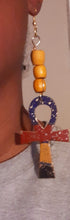 Load image into Gallery viewer, Handpainted Ankh Earrings Kargo Fresh