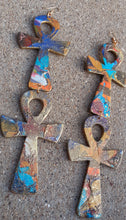 Load image into Gallery viewer, Handpainted Ankh Earrings Kargo Fresh