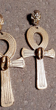 Load image into Gallery viewer, Handpainted Ankh Earrings Kargo Fresh