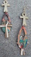 Load image into Gallery viewer, Handpainted Ankh Earrings Kargo Fresh