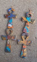 Load image into Gallery viewer, Handpainted Ankh Earrings Kargo Fresh